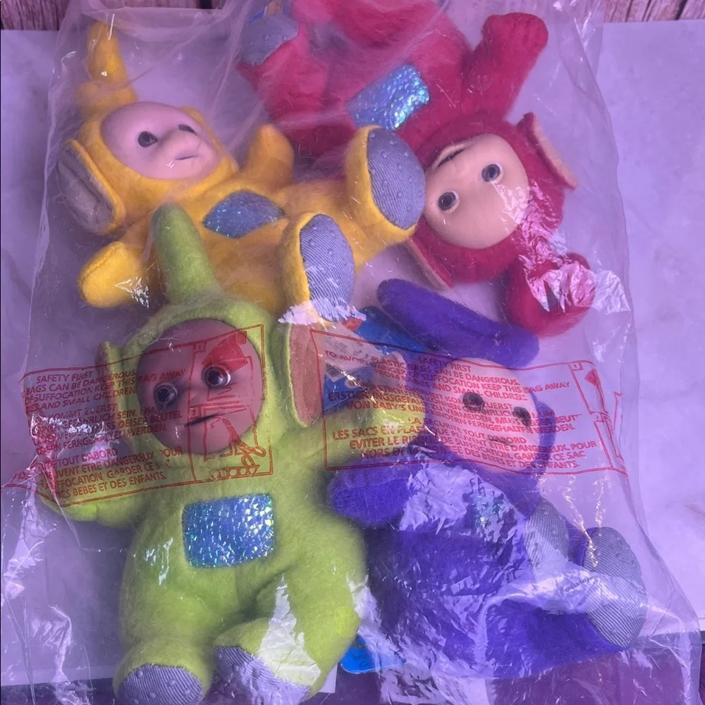 1996 Teletubbies Plush Set of 4 NWT Ragdoll- Golden Bear UK –
